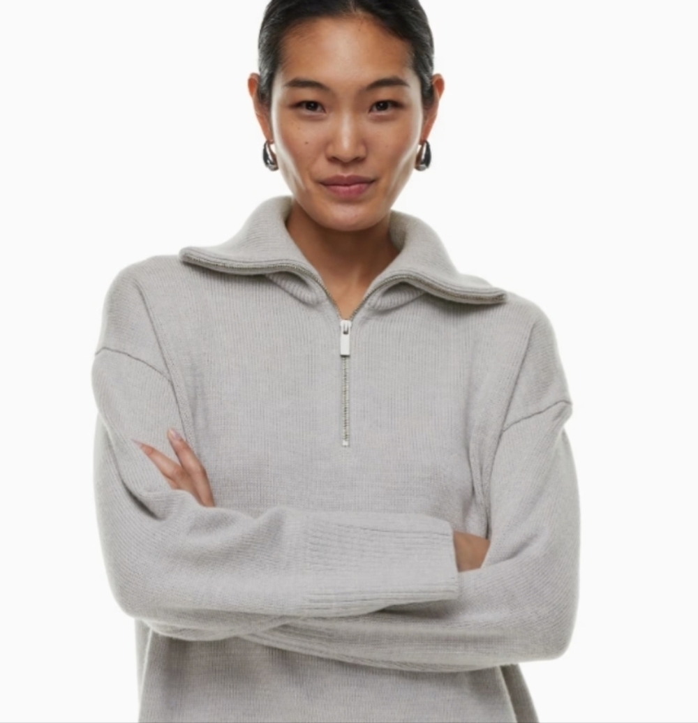 Babaton Merino Wool Half Zip Sweater Aritzia Quarter Zip Knit 2XS